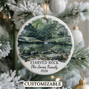 Personalisierter Starved Rock State Park, Illinois Keramik Ornament