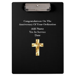 Personalisierter Stationary Priest Nun Clergy Kath Klemmbrett