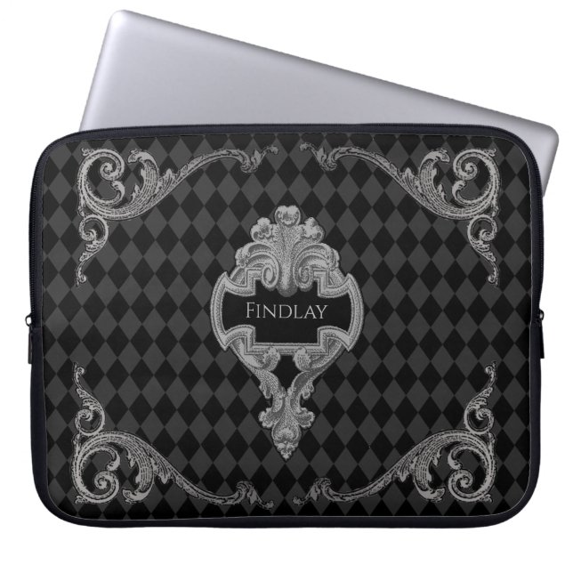 Personalisierter Steampunk Goth Laptopschutzhülle (Vorderseite)