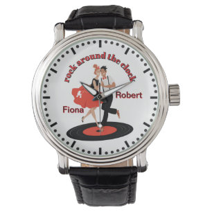 Personalisierter Stein um die Uhr herum, Retro Jiv