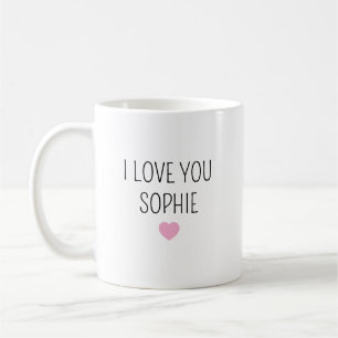 Personalisierter Steinzeugbecher für Mimi, benutze Kaffeetasse
