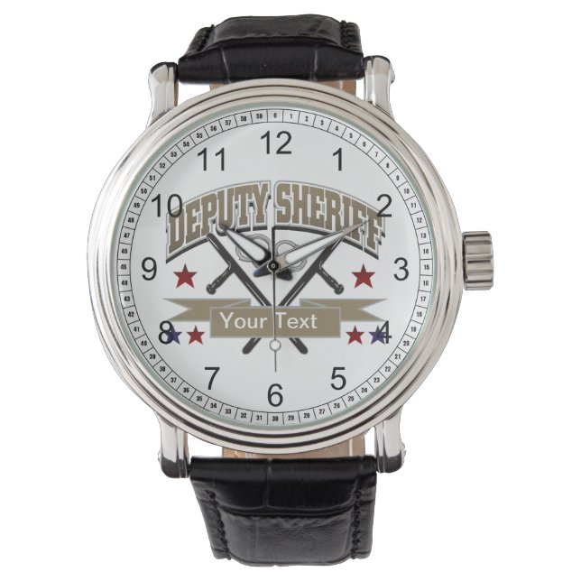 Personalisierter Stellvertreter von Sheriff Armbanduhr (Vorderseite)