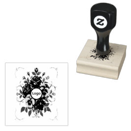 Personalisierter Stempelkissen „Botanische Krone“ Gummistempel