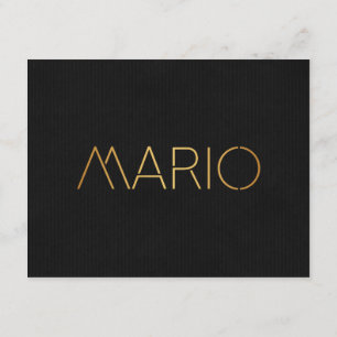 Personalisierter Stencil Schriftart Mario Gold Sch Einladung