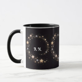 Personalisierter Stern-Spirale Anfangsbuchstabe Ge Tasse