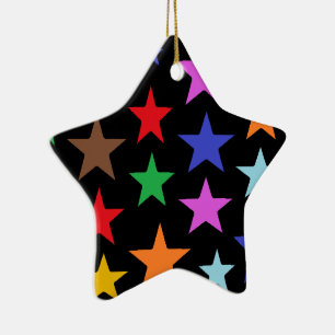 Personalisierter sternförmiger Weihnachts-Keramiks Keramik Ornament