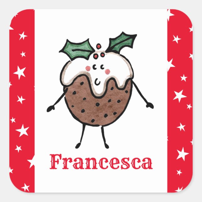 Personalisierter Sticker für den Weihnachtsbaum (Vorderseite)