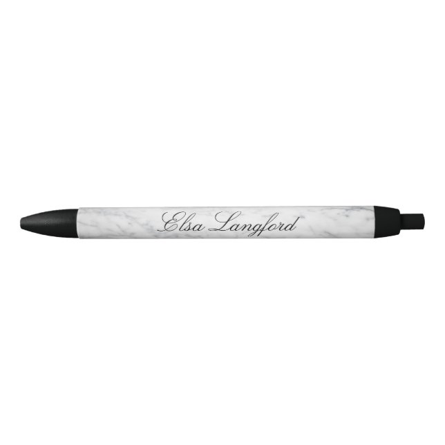 Personalisierter Stift aus weißem Marmor (Vorderseite)