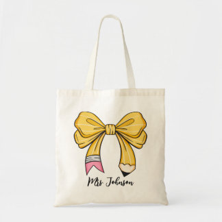 Personalisierter Stift Coquette Bow Lehrer Tragetasche