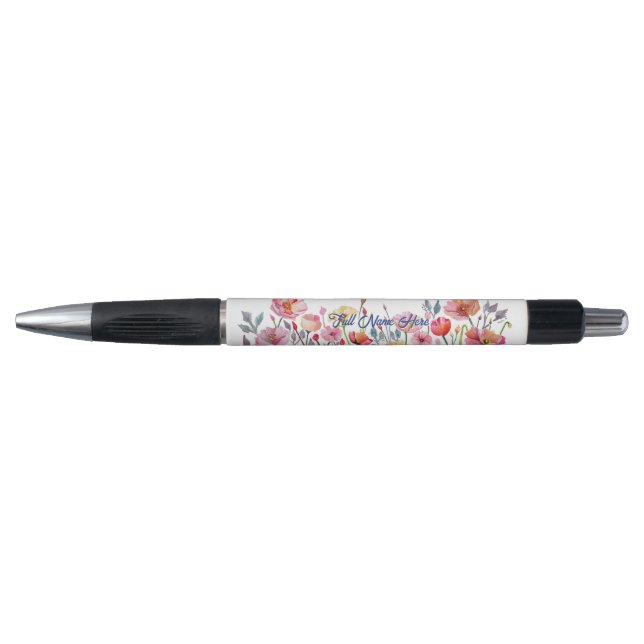 Personalisierter Stift 'Poppies on Parade' (Vorderseite)
