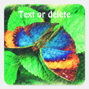 Personalisierter Stift Quadratischer Aufkleber