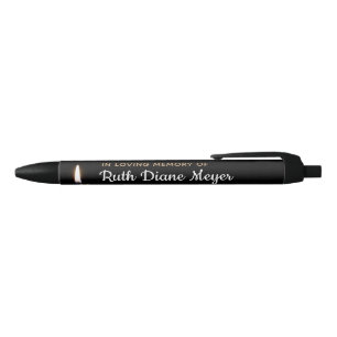 Personalisierter Stift schwarz mit Kerze