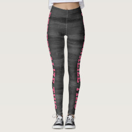 Personalisierter Stil - Grau Texturiert & Chic Pin Leggings