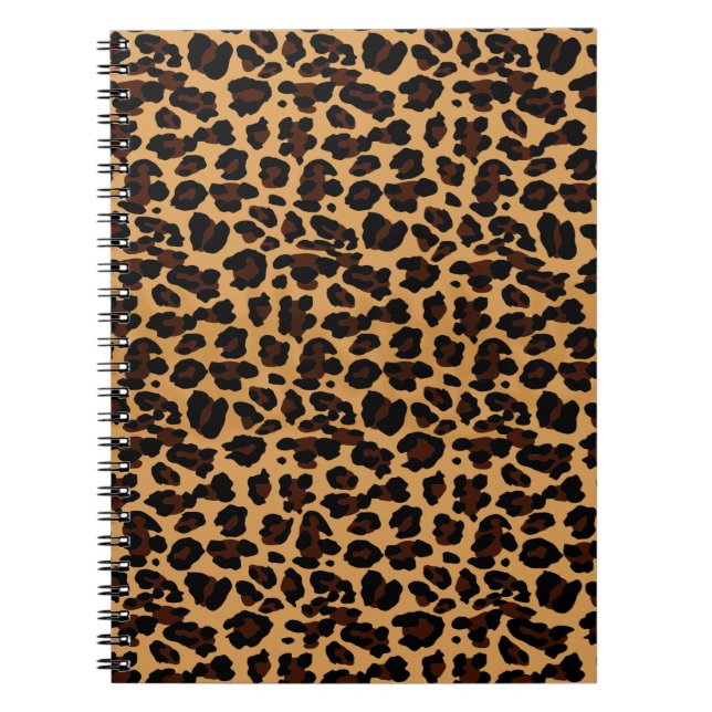 Personalisierter stilvoller Chic-Tierleopard-Druck Notizblock (Vorderseite)