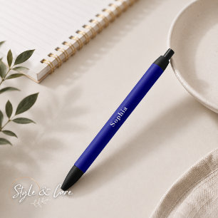 Personalisierter stilvoller marineblauer Stift mit