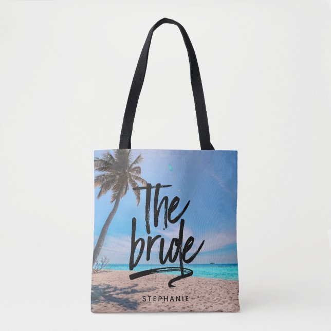 Personalisierter Strand Die Bridge Tote Tag (Vorderseite)