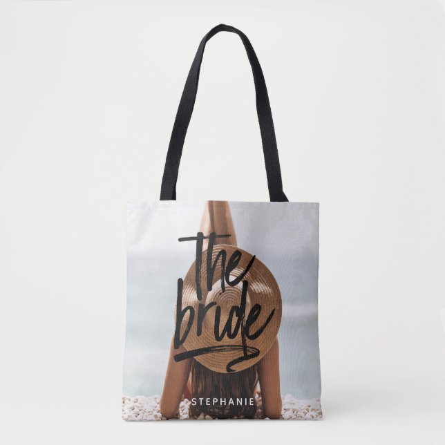 Personalisierter Strand Die Bridge Tote Tag (Vorderseite)