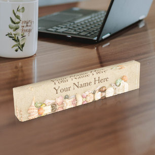 Personalisierter Strand Sand mit Muschelschild Namensplakette