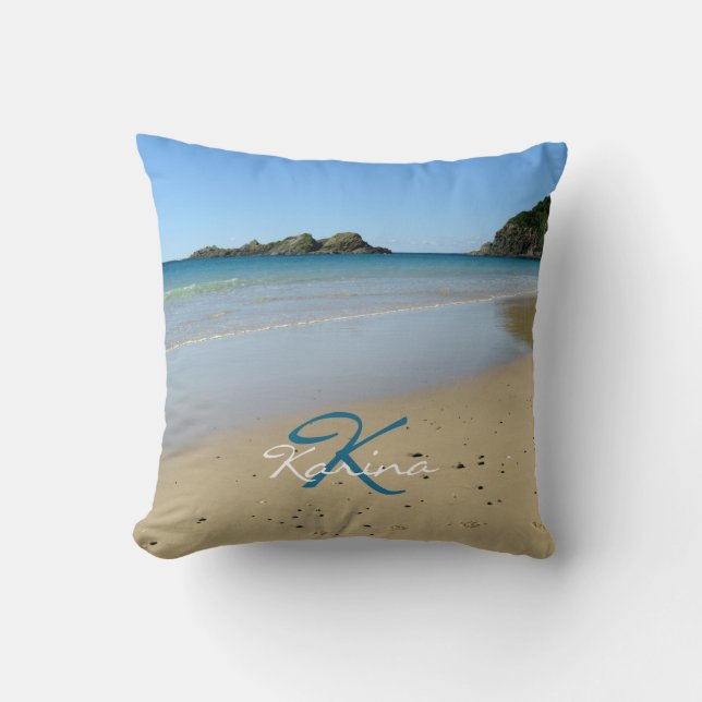 Personalisierter Strand-Throw Kissen (Vorderseite)
