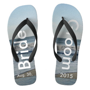 Personalisierter Strand von Wedding Flip Flops