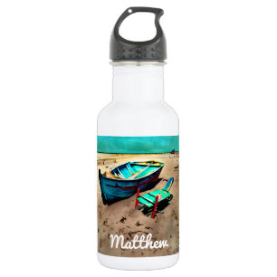 Personalisierter Strandbadevorsitzender Edelstahlflasche