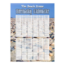 Personalisierter Strandnachrichtenkalender