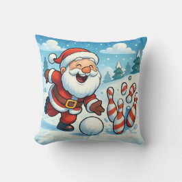 Personalisierter Strike-Santa-Bowling-Kissen Kissen