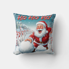 Personalisierter Strike-Santa-Bowling-Kissen Kissen