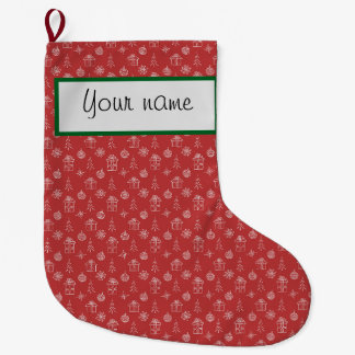 Personalisierter Strumpf zu Weihnachten Großer Weihnachtsstrumpf