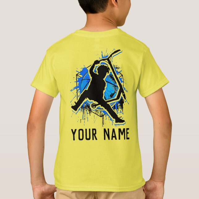 Personalisierter Stuntscooter-T - Shirt - Kickscoo (Rückseite)