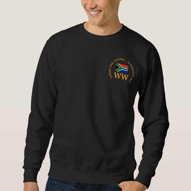 Personalisierter SÜDAFRIKA-FlaggenmonoGRAM Sweatshirt (Vorderseite)