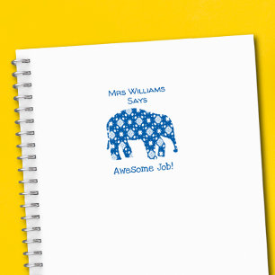 Personalisierter Superlehrer-Stempel Elefant Permastempel