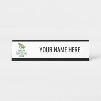 Personalisierter Support Independent Media Desk Schreibtischnamensplakette
