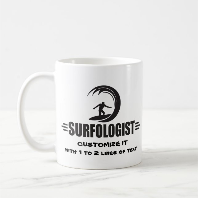 Personalisierter Surfer Tasse (Links)