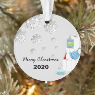 Personalisierter Survivor 2020 Covid Weihnachtsbau Ornament