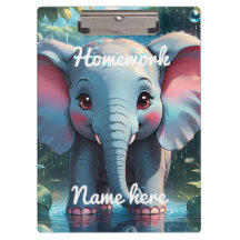 Personalisierter süßer Elefant im Regen