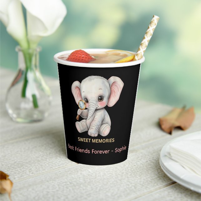 Personalisierter Süßer Erinnerungen Elefant Becher (In Situ)