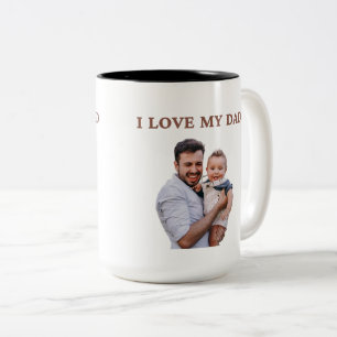 Personalisierter süßer Familien-Gesichtsmug mit 2  Zweifarbige Tasse