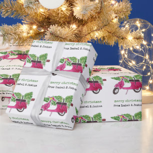 Personalisierter Süßer Frohe Weihnachten   Rotes S Geschenkpapier
