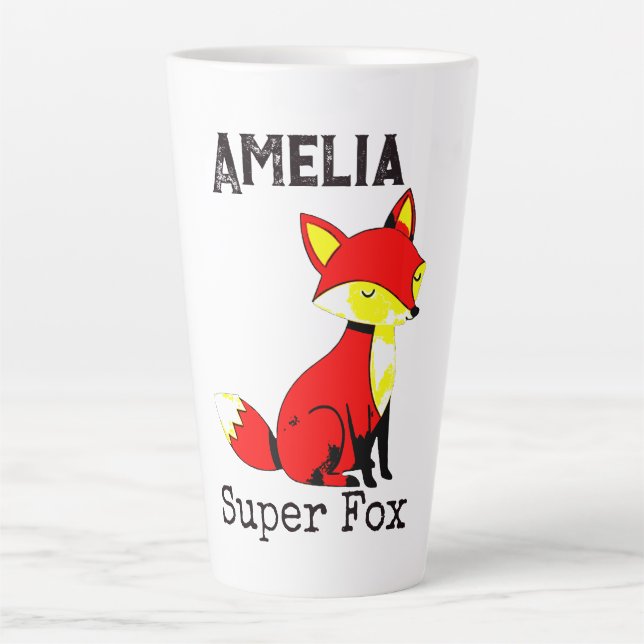 Personalisierter süßer Fuchs  Milchtasse (Vorderseite)