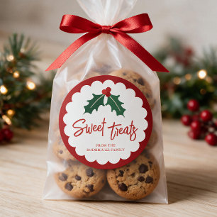 Personalisierter süßer gebackener Weihnachtsbackst Runder Aufkleber