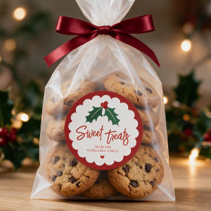 Personalisierter süßer gebackener Weihnachtsbackst Runder Aufkleber