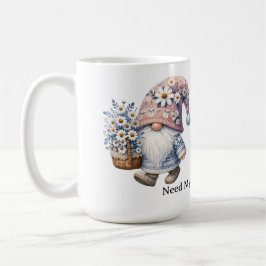 Personalisierter süßer Gnom mit Gänseblümchen für  Kaffeetasse
