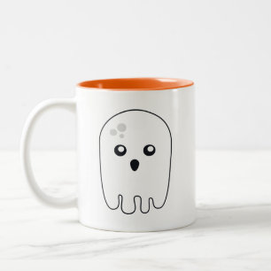 Personalisierter süßer Halloween-Geist Zweifarbige Tasse