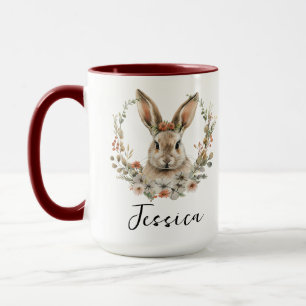 Personalisierter süßer Hase   Anbetungswürdiges Ka Tasse