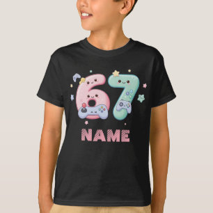 Personalisierter Süßer Kawaii Gamer 67 Game Contro T-Shirt