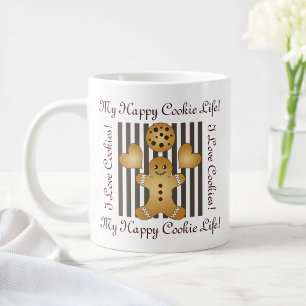 Personalisierter süßer Lebkuchenmann-Keks Jumbo-Tasse