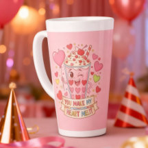 Personalisierter süßer Milkshake Valentinstag