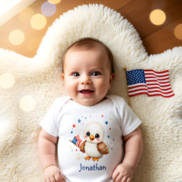 Personalisierter süßer Patriot Baby Adler  Strampler