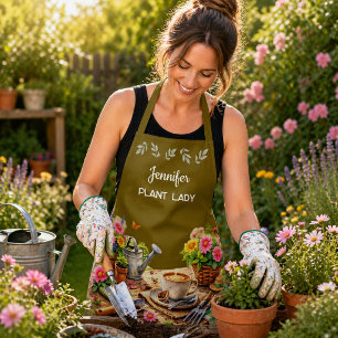 Personalisierter süßer Plant Lady Garten Schürze